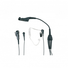 Sluchátko do ucha s transparentním zvukovodem (security) IMPRES, samostatné PTT, samostatný mikrofon pro DP4000