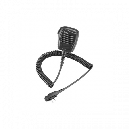 Robustní externí mikrofon s reproduktorem, zásuvka pro sluchátko 3.5 mm, pojistný šroub pro vysílačky Icom